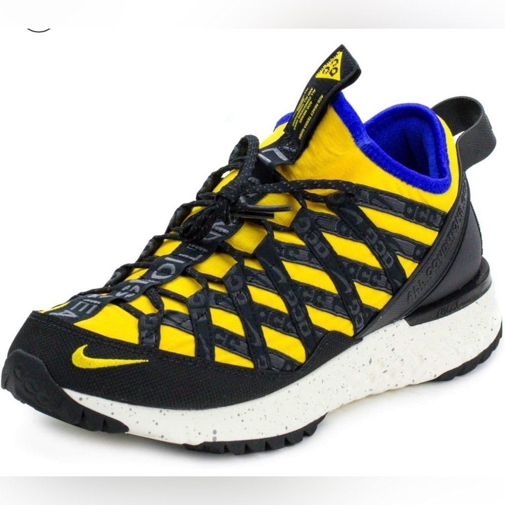 Nike ACG React Terra Gobe Comfortable Yellow Black BV6344-700 SIZE 8.5